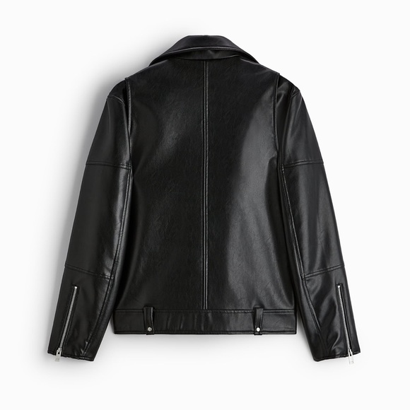 Zara leather biker jacket XL - Picture 2 of 7